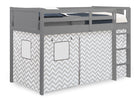 Grey Chevron (1049) 3-Bed Tent - Curtain Set for Twin Loft or Bunk Bed (Bed Sold Separately)