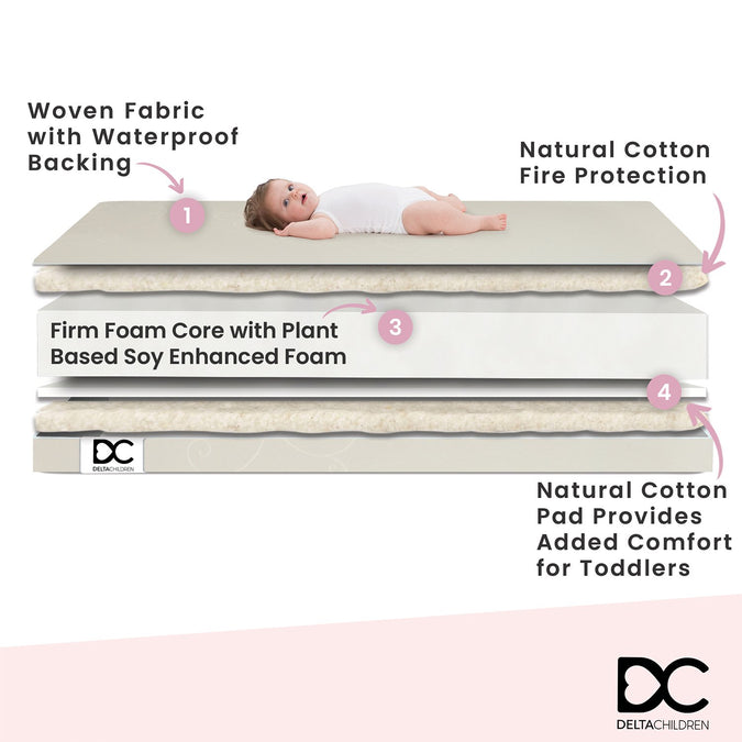 No Color (NO) 3-Natural Slumber Two-Stage Crib and Toddler Mattress