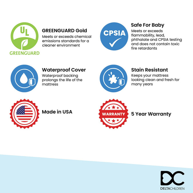 No Color (NO) 3-Sweet Beginnings Two-Stage Crib and Toddler Mattress