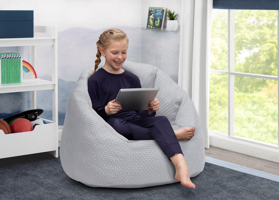 iComfort Grey (5080) 1-iComfort Fluffy Chair with Memory Foam Seat for Kids