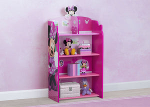 Minnie Mouse (1063) 0-Minnie Mouse Wooden Playhouse 4-Shelf Bookcase