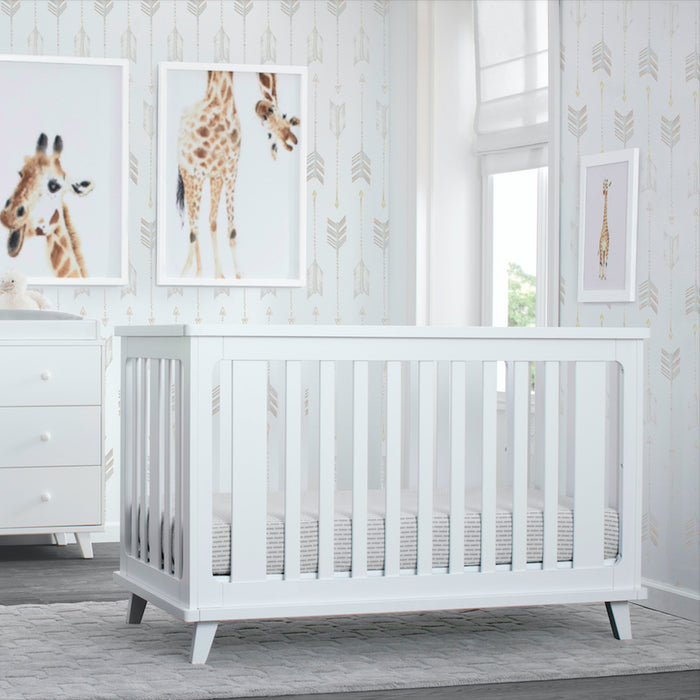 Ava 3 in 1 Crib White (100) 3-Ava 3-in-1 Convertible Crib