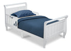 White (100) 2-Wood Sleigh Toddler Bed