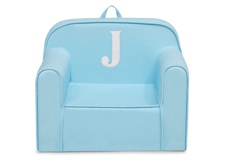 J 38-Personalized Monogram Light Blue Cozee Chair