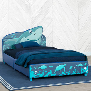 Blue (2027) 5-Shark Upholstered Twin Bed