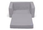 iComfort Grey (5080) 5-iComfort Memory Foam Flip-Out 2-in-1 Convertible Chair to Lounger for Kids