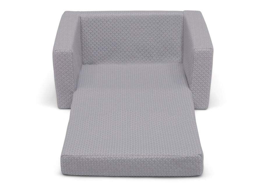 iComfort Grey (5080) 5-iComfort Memory Foam Flip-Out 2-in-1 Convertible Chair to Lounger for Kids