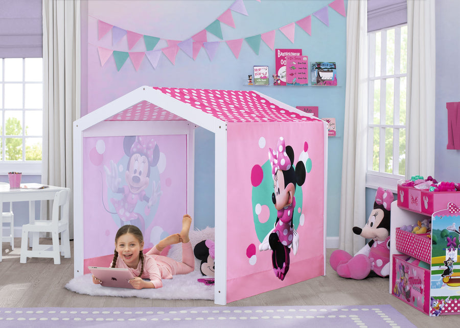 Minnie Mouse Indoor Playhouse (1063) 1-Minnie Mouse Indoor Playhouse with Fabric Tent for Boys and Girls