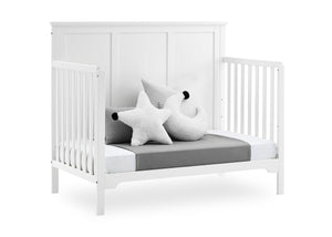 Textured White (1349) 7-Sweet Beginnings Sage Flat Top 6-in-1 Convertible Crib