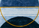 Assorted (999) 4-Blue Abstract Hand-Tufted Area Rug 5x8