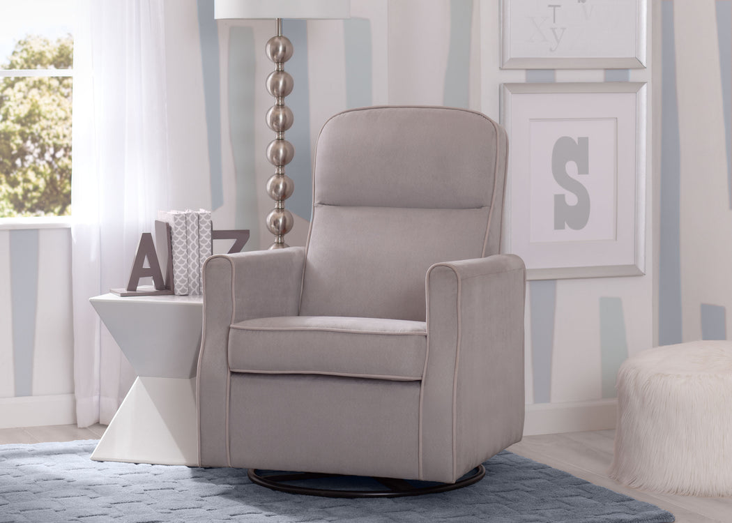 Clair Slim Nursery Glider Swivel Rocker ChairDove Grey (034)