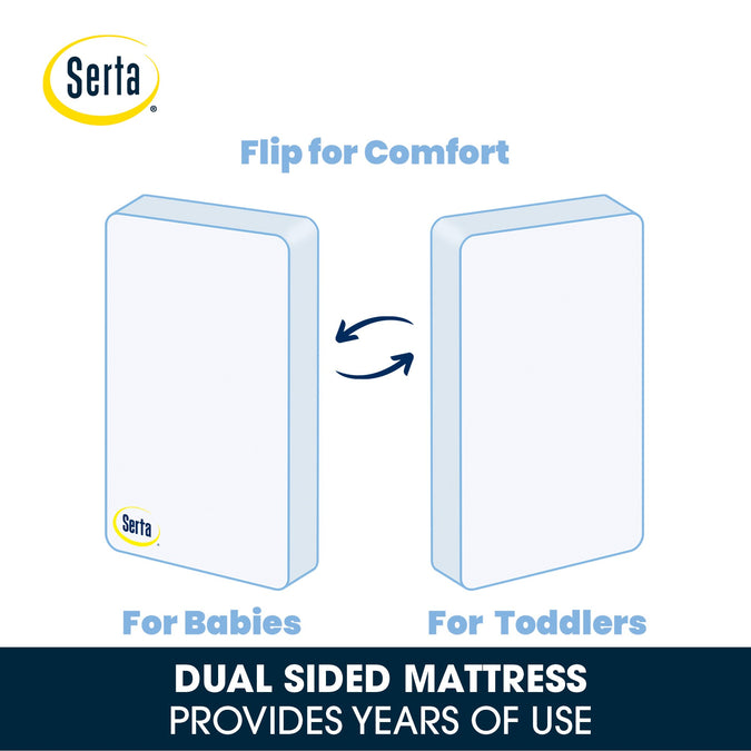 No Color (NO) 4-Serta Perfect Sleeper Cheery Days Crib and Toddler Mattress