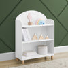 Bianca White with Natural (123) 7-Reese Bookcase