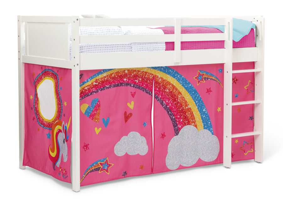 JoJo Siwa Loft Bed Tent Jojo Siwa (1126) 3-JoJo Siwa Loft Bed Tent - Curtain Set for Twin Loft Bed (Bed Sold Separately)