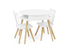 Bianca White with Natural (123) 9-Hudson Storage Table & 2-Piece Chair Set