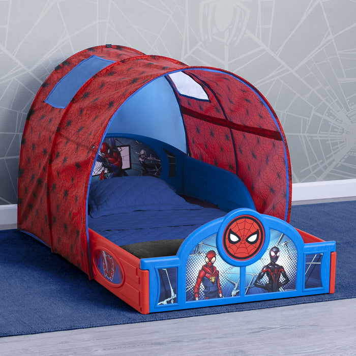 Spider-Man (1163) 0-Spider-Man Sleep and Play Toddler Bed with Tent