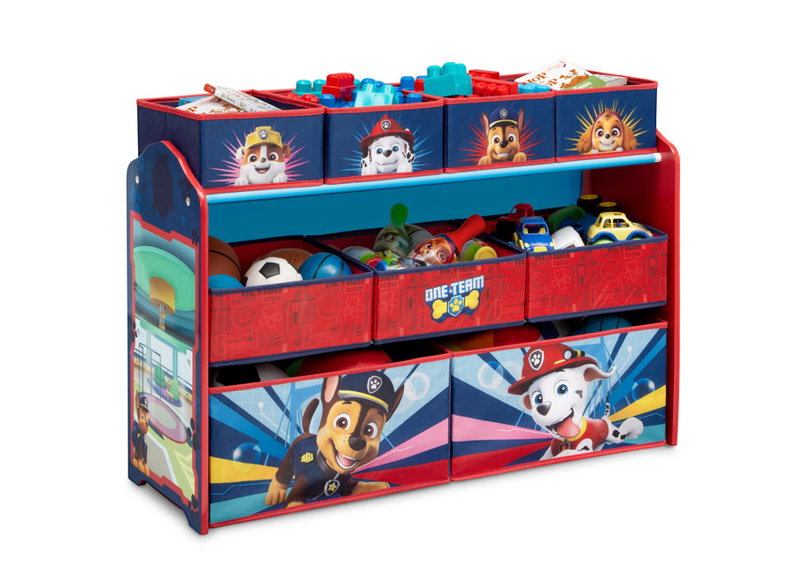 Paw Patrol (1121) 4-PAW Patrol Deluxe 9 Bin Design and Store Toy Organizer
