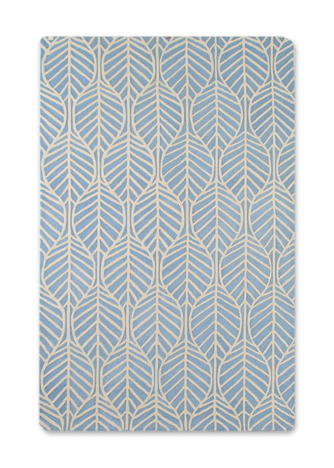 Assorted (999) 3-Blue Palm Hand-Tufted 100% Wool Area Rug 5x8