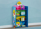 Baby Shark (1127) 1-Baby Shark Wooden Playhouse 4-Shelf Bookcase for Kids