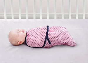 Girl (5004) 0-Little Lambs Adjustable Swaddle Wrap - Size Small/Medium, Fits Babies 0-3 Months/7-14 lbs.