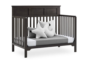 Stone Grey (1456) 15-Sweet Beginnings Hart Flat Top 6-in-1 Convertible Crib