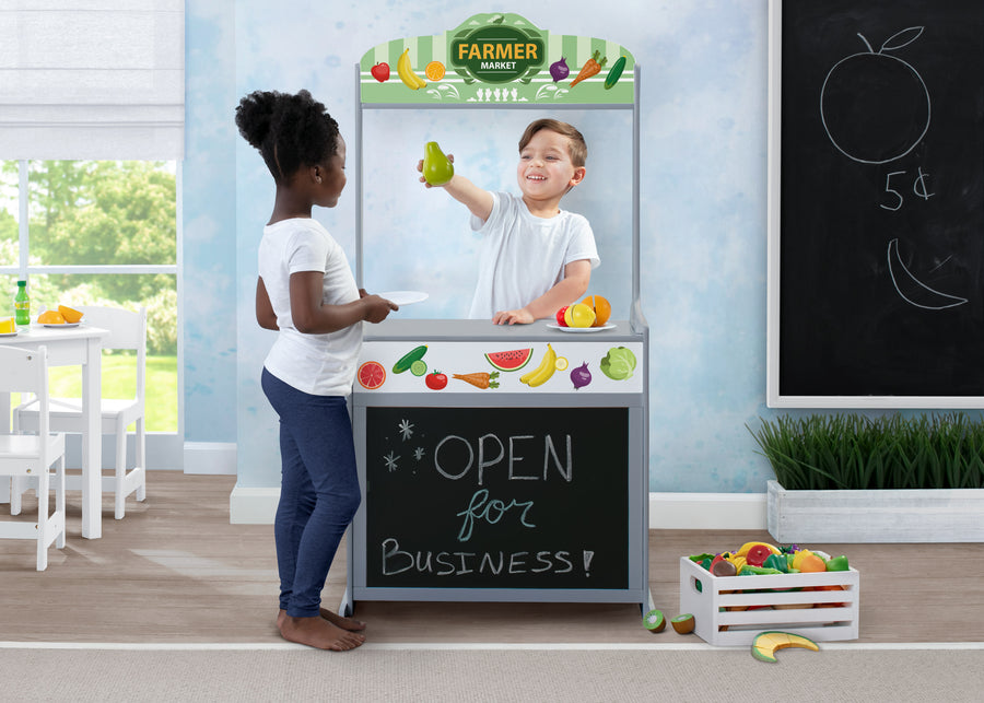 Assorted (999) 1-Reversible 4-in-1 Pretend Play Center with Chalkboard & Storage