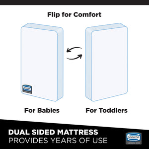 No Color (NO) 4-ComforPedic from Beautyrest Cheerful Morn 2-Stage Crib and Toddler Mattress