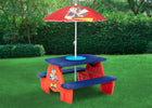 Paw Patrol (1121) 1-PAW Patrol 4 Seat Activity Picnic Table with Umbrella and Lego Compatible Tabletop