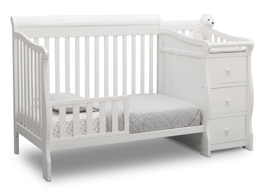Bianca White (130) 16-Princeton Junction Convertible Crib and Changer