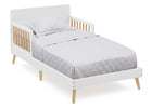 Bianca White with Natural (123) 2-Logan Wood Toddler Bed