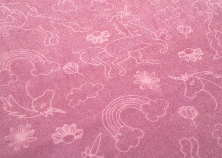 Unicorn (3011) 3-Unicorn Rectangle Area Rug for Kids, 39-Inch x 59-Inch