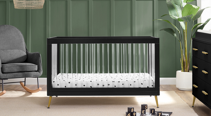 Sloane 4in1 Nursery Set Black Acrylic Bronze 3-Sloane Collection