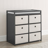 Charcoal Grey with Flax (1511) 9-Hayes Fabric Bin Changer