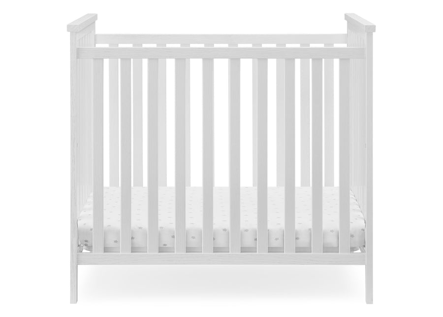 Textured White (1349) 2-Middleton Mini Crib with 2.75-Inch Mattress