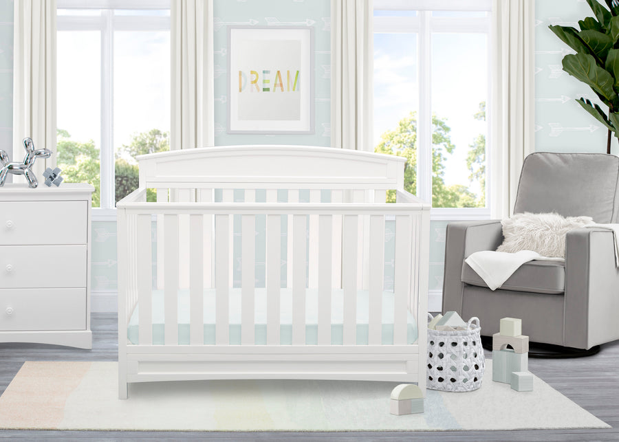 Bianca White (130) 1-Lila 5-in-1 Convertible Crib