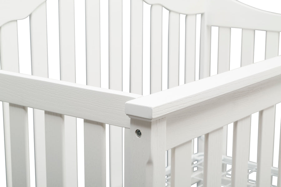 Textured White (1349) 9-Farmhouse 6-in-1 Convertible Baby Crib