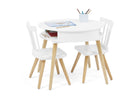 Bianca White with Natural (123) 10-Hudson Storage Table & 2-Piece Chair Set