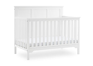 Textured White (1349) 5-Sweet Beginnings Sage Flat Top 6-in-1 Convertible Crib