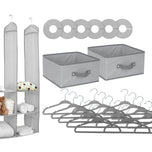 Delta Children Dove Grey (058) 48-Piece Nursery Storage Set (SS2056), Silo, a2a - Dove Grey (058) - Accessories
