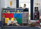 Harry Potter Loft Bed Tent (1206) 2-Harry Potter Loft Bed Tent - Curtain Set for Twin Loft Bed (Bed Sold Separately)