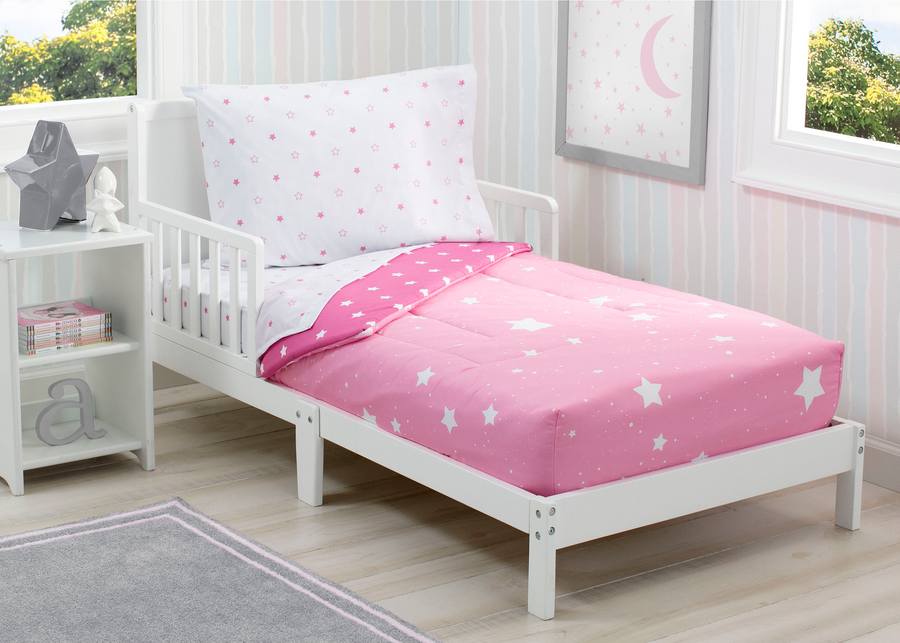 Blushing Stars (3004) 3-Girls 4-Piece Toddler Bedding Set