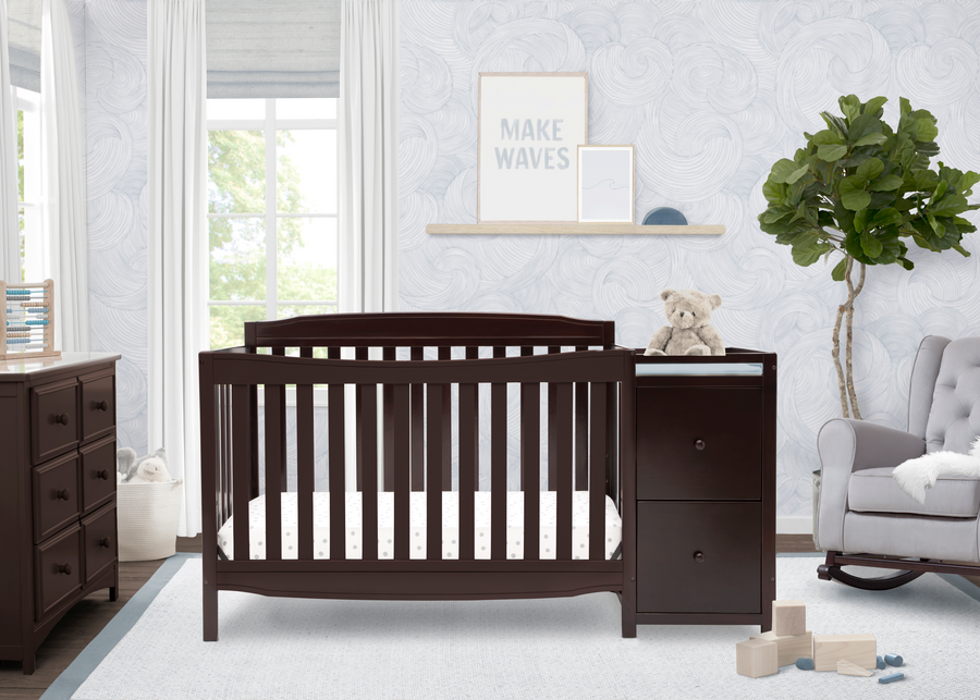 Dark Chocolate (207)  21-Mason Convertible 6-in-1 Crib and Changer