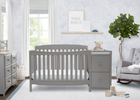 Mason Convertible 6-in-1 Crib and Changer Grey (026) 1-Mason Convertible 6-in-1 Crib and Changer
