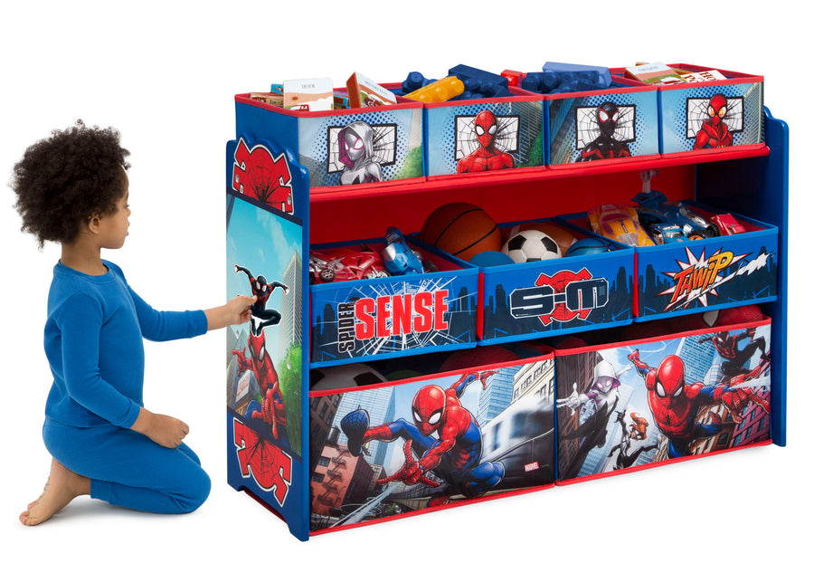 Spider-Man (1163) 6-Spider-Man Deluxe 9 Bin Design and Store Toy Organizer