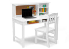 Bianca White (130) 4-Tween Wood Desk with Hutch and Chair