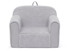 Grey Sherpa with Grey Suede (5048) 2-Cozee Sherpa and Suede Chair for Kids