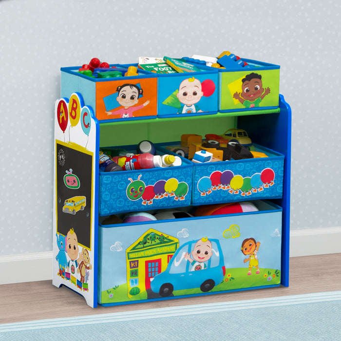 CoComelon (1224) 2-CoComelon 6 Bin Design and Store Toy Organizer