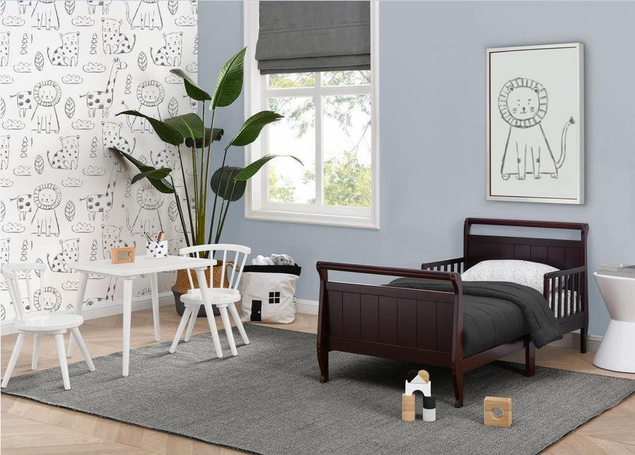 Dark Chocolate (207) 1-Wood Sleigh Toddler Bed