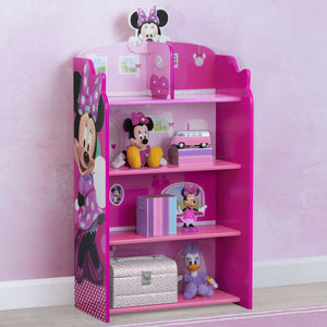 Minnie Mouse (1063) 22-Minnie Mouse Wooden Playhouse 4-Shelf Bookcase