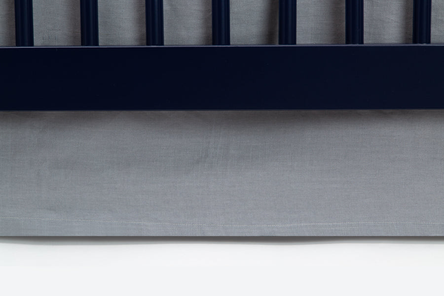 Linen Grey (070) 10-babyGap Linen Crib Skirt